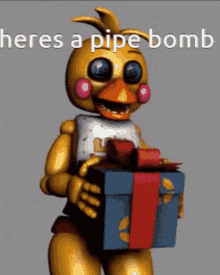 pipe bomb present fnaf chica duck