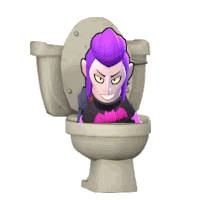 a cartoon character is sitting on a toilet