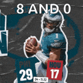 a football player with the number 1 on his jersey is holding a ball