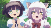 Tama And Pochi Cry Death March GIF - Tama And Pochi Cry Death March Amazed GIFs