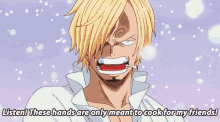 Sanji One Piece GIF - Sanji One Piece Theses Hands Are Only Meant For My Friends GIFs