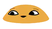 a cartoon character with tears running down its face