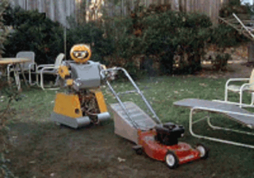 Det værktøj Beliggenhed Robot Mowing Yard Garden Time GIF - Robot Mowing Yard Garden Time Cleaning  - Discover & Share GIFs