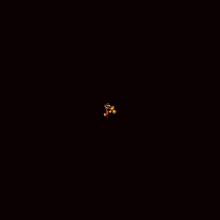 a black background with a cartoon character on it