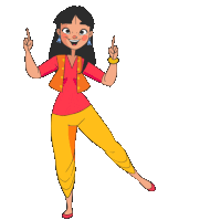 Punjabi Girl Folk Dances Sticker - Dilliwali Dancing Smiling Stickers