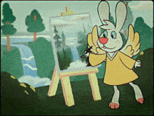 Angel Hare Painting GIF - Angel Hare Painting GIFs