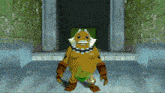 a cartoon character with a beard and a necklace that says ' samurai ' on it