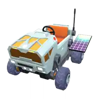 a toy vehicle with a solar panel attached to the side