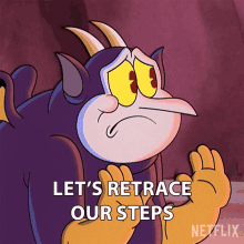 Lets Retrace Our Steps Henchman GIF - Lets Retrace Our Steps Henchman The Cuphead Show GIFs