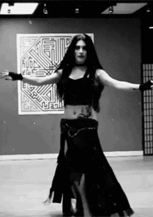 gothic goth girl dancing belly dance