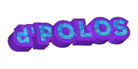 a purple and blue sign that says apolo on it