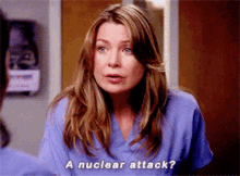 Greys Anatomy Meredith Grey GIF - Greys Anatomy Meredith Grey A Nuclear Attack GIFs