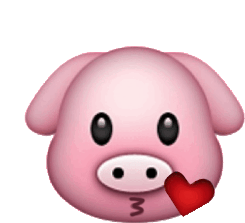 Kiss Pig Sticker - Kiss Pig Love Stickers