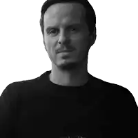 a man with a beard wearing a black shirt