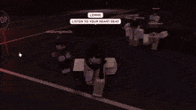 a screenshot of a video game with speech bubbles that say " come " " stop resisting " and " medical attention "