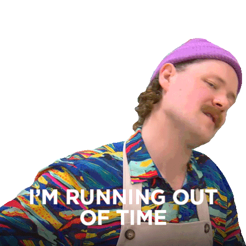 Im Running Out Of Time Nigel Sticker - Im Running Out Of Time Nigel The Great Canadian Baking Show Stickers