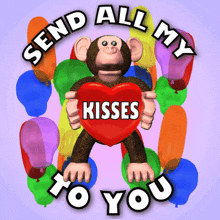 Send All My Kisses To You Love Heart GIF - Send All My Kisses To You Love Heart My Valentine GIFs
