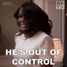 Hes Out Of Control Victoria Franklin GIF - Hes Out Of Control Victoria Franklin The Oval GIFs
