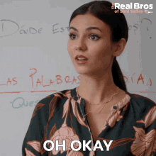 Oh Okay Victoria Justice GIF - Oh Okay Victoria Justice The Real Bros Of Simi Valley GIFs