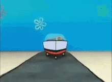 driving spongebob