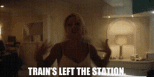 Pam And Tommy Pamela Anderson GIF - Pam And Tommy Pamela Anderson Trains Left The Station GIFs
