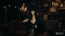 welcome to your first netflix and chills wellness session dr elvira mistress of the dark cassandra peterson stress slashers netflix and chills stress slashers