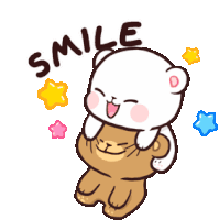 Milk And Mocha Smile Sticker - Milk And Mocha Smile Please Smile Stickers
