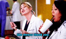 Greys Anatomy Meredith Grey GIF - Greys Anatomy Meredith Grey She Means Thank You GIFs