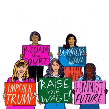 5years of womens march reclaim the court womens wave impeach trump raise the wage