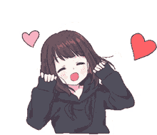 happy dance anime kawaii heart