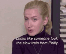 The Office Slow Train From Philly GIF - The Office Slow Train From Philly Philadelphia GIFs