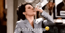 vodka drink bottomsup lady