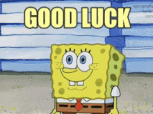 good luck wish you luck spongebob thumbs up