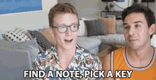 Find A Note Pick A Key Nick Tumino GIF - Find A Note Pick A Key Nick Tumino Tyler Oakley GIFs