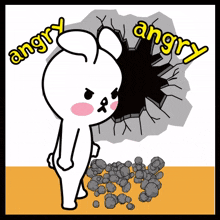 White Angry GIF - White Angry Rabbit GIFs