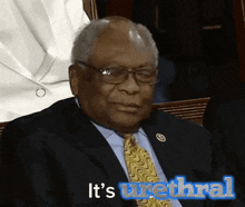 an older man in a suit and tie says it 's urethral