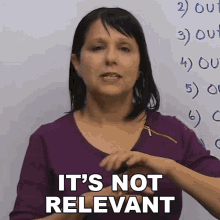 Its Not Relevant Anymore Rebecca GIF - Its Not Relevant Anymore Rebecca Engvid GIFs