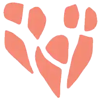 a drawing of a tree with leaves in the shape of hearts