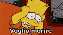 Voglio Morire Che Vergogna Vergognato Bart Simpson GIF - I Want To Die Feel Ashamed Embarassed GIFs