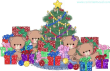 Christmas Tree Bears Christmas Lights GIF - Christmas Tree Bears Christmas Lights Merry Christmas GIFs