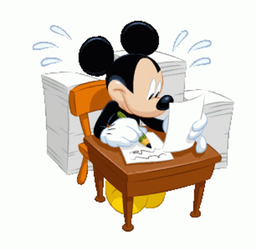 mickey mouse writing