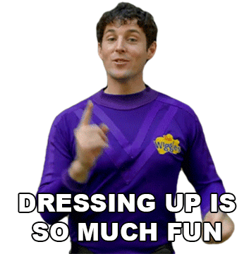 Dressing Up Is So Much Fun Lachy Wiggle Sticker - Dressing Up Is So Much Fun Lachy Wiggle The Wiggles Stickers