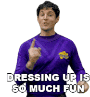 Dressing Up Is So Much Fun Lachy Wiggle Sticker - Dressing Up Is So Much Fun Lachy Wiggle The Wiggles Stickers