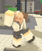a girl in a video game with the name funnyname on the top left