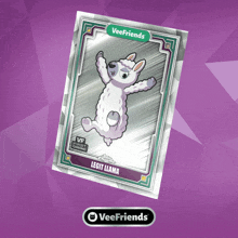 a card with a llama on it that says legit llama