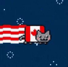 Canada Nyan Cat GIF - Canada Nyan Cat Running GIFs
