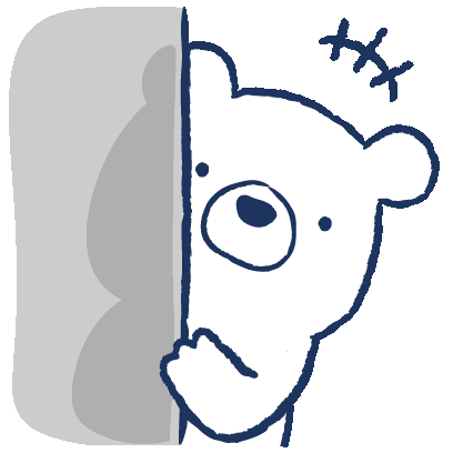 White Bear Sticker - White Bear Shy Stickers