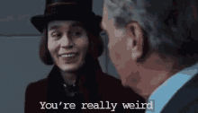 Weird Willy Wonka GIF - Weird Willy Wonka Johnny Depp GIFs