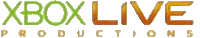 a logo for xbox live productions that is green and orange