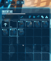 a screenshot of a video game that says inventar on it